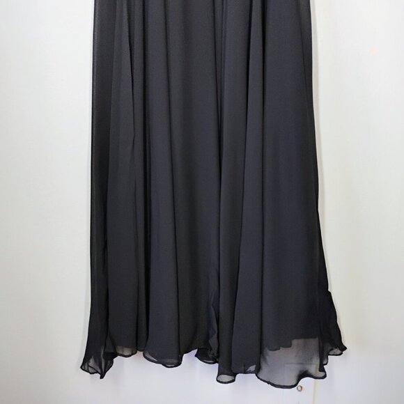Vtg Cache Dress Womens 6/8 Black Evening Cutout Prom Formal Wedding Whimsigoth - Picture 3 of 16